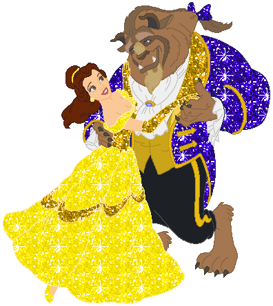 beauty and the beast glitter graphic animation dancing Characters Narrator